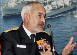 Indian Navy chief Admiral DK Joshi